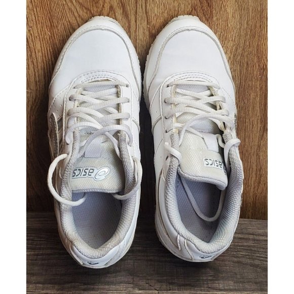 Asics Cheer 8 GS Kid's Size 12 White Silver Black Cheerleading Shoes - Picture 7 of 8